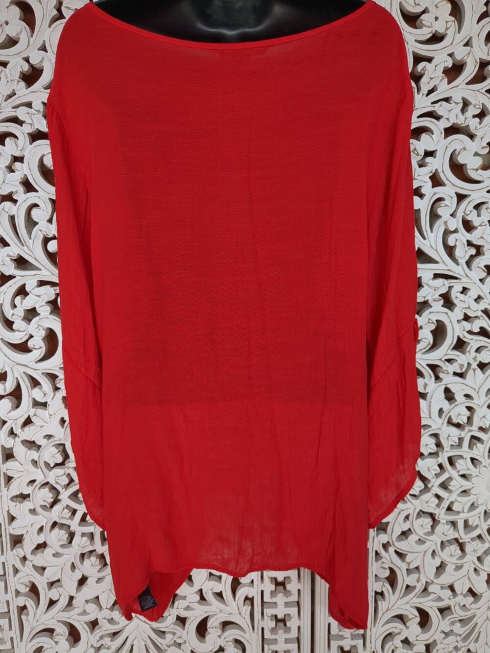 Red Long Sleeve Tunic - Picture 6 of 11